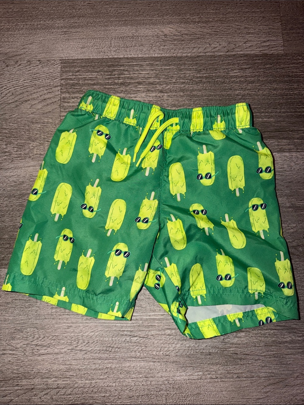 Old Navy Green Popsicle Print Swim Trunks